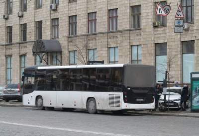 В Украине засняли редкий белорусский автобус с двигателем Mercedes-Benz